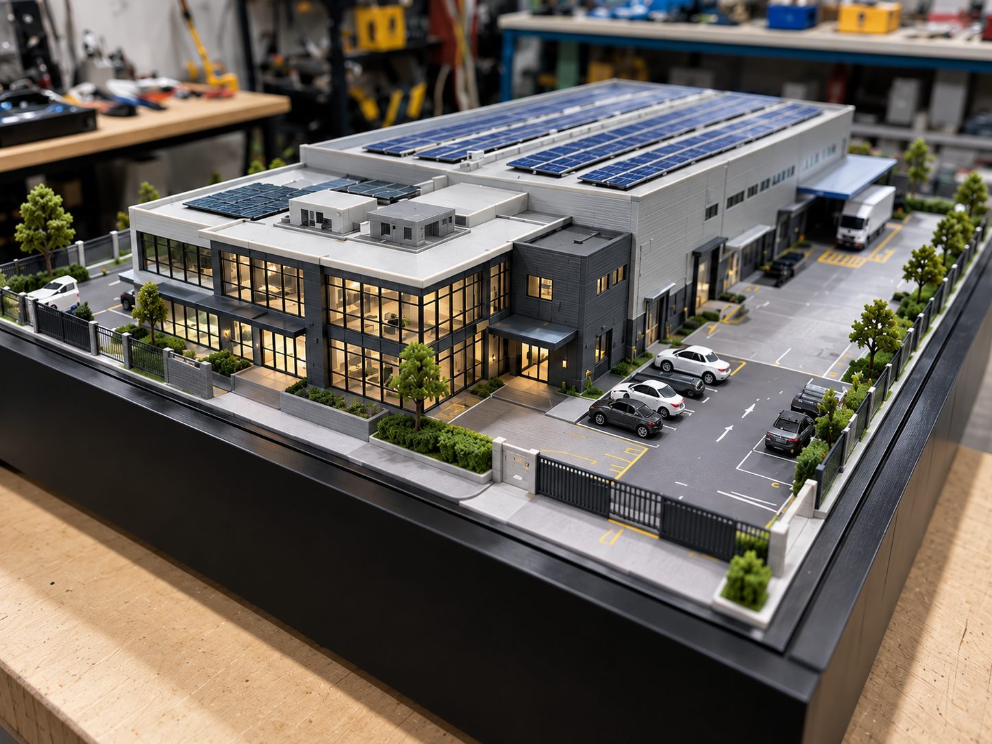 3D printed architectural model of an industrial building — 3D Gadgets Malaysia