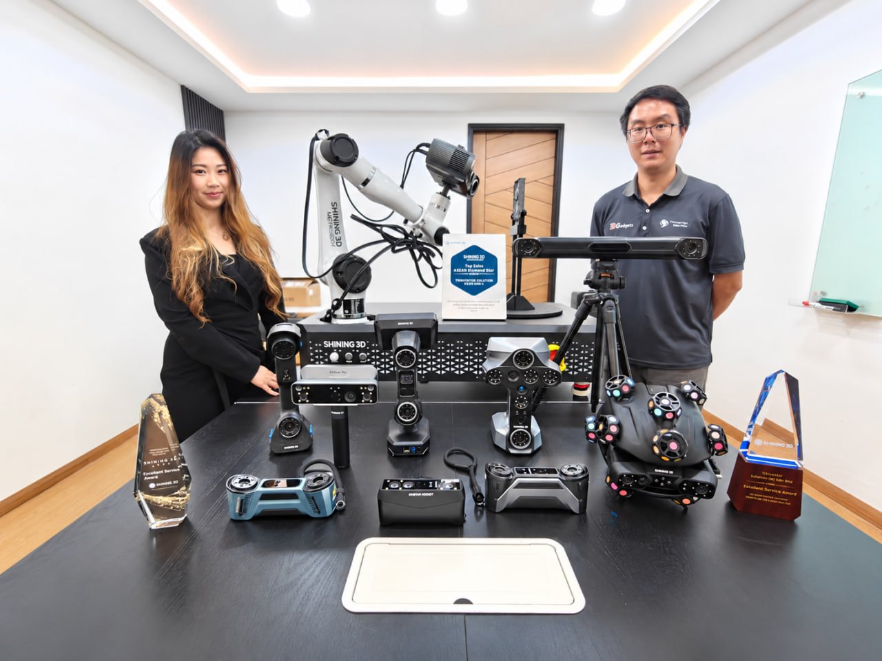 3D Gadgets Malaysia scanner lineup — Shining 3D handheld, desktop and metrology-grade 3D scanners, accuracy down to 5 microns